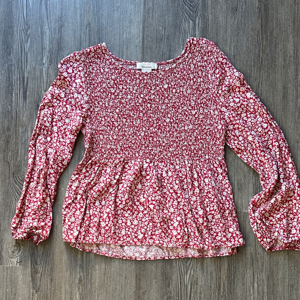 URBAN Romantics Red Floral Blouse